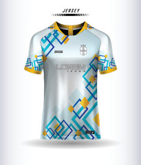 Sports jersey and t-shirt template sports jersey design vector. Sports design for football, racing, gaming jersey. Vector.