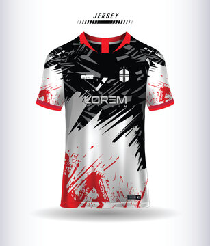 Sports jersey and t-shirt template sports jersey design vector. Sports design for football, racing, gaming jersey. Vector.