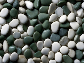 Fototapeta na wymiar Natural green and white stones for decoration