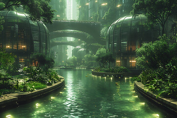 futuristic city, future concept.
