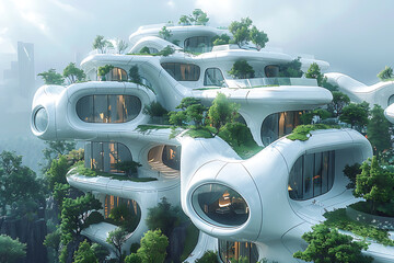 futuristic city, future concept.
