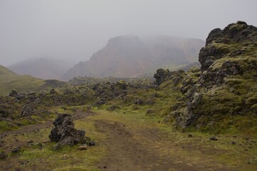 Landscapes from Iceland, SigöldugljufurCanyon, Tungnaárfell and goats