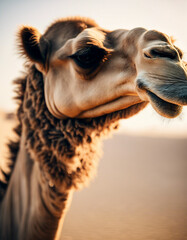 Obraz premium portrait of camel at desert dubai 