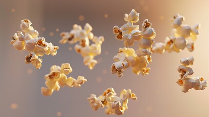 Collection of Popcorn Isolated