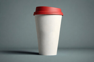 Coffee glass mockup for design. Coffee cup on a plain background.