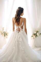 bride in white dress
