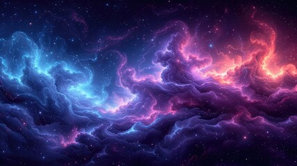 galactic aurora silk waves. abstract background