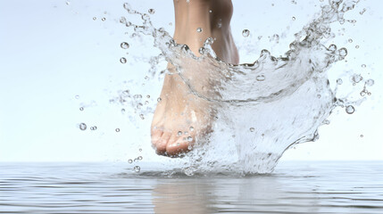 Swimmers feet kicking in the water