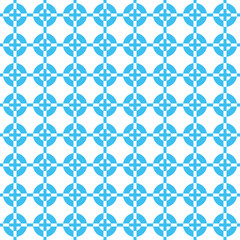 Seamless vector pattern. Modern geometric ornament with blue and white elements