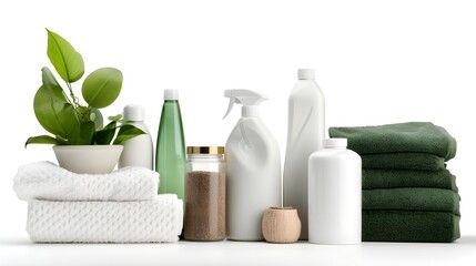 Eco-friendly laundry detergent and sustainable cleaning supplies,