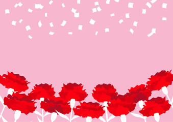 母の日　カーネーションの背景素材