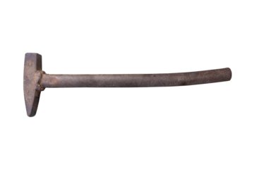 Old Rusty Hammer Isolated on White Background