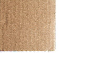 Square piece of cardboard. Cardboard concept. Craft concept. Isolated object.