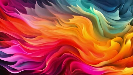 Vibrant Multicolored Background With Wavy Lines