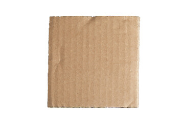 Obraz premium Square piece of cardboard. Cardboard concept. Craft concept. Isolated object.