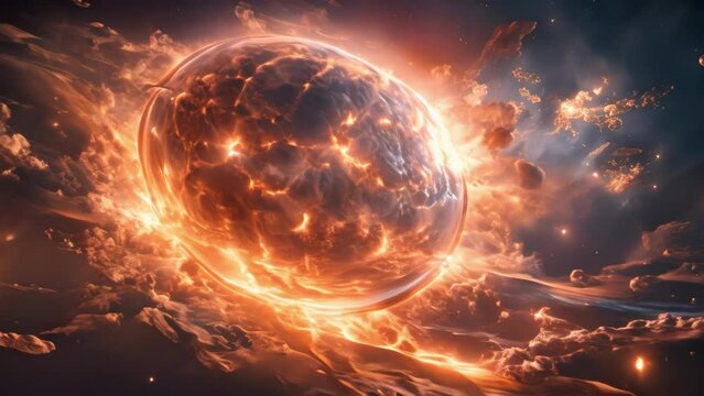 Stunning Image of a Fiery Ball in the Sky