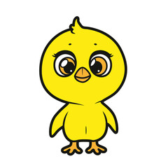 Cute cartoon little baby chick color variation isolated on white background. Image produced without the use of any form of AI software at any stage
