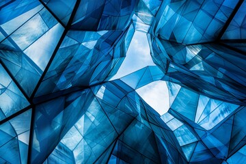 Abstract patterns and scientific principles unite crafting a futuristic energy in blue