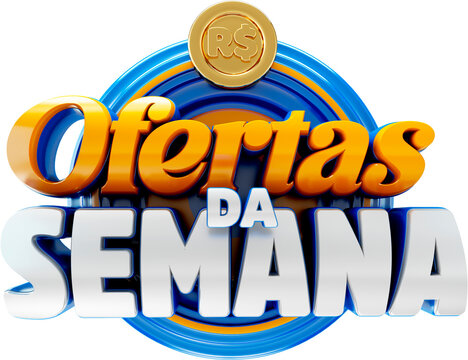 selo varejo 3d supermercado, oferta do mes, promocao do dia