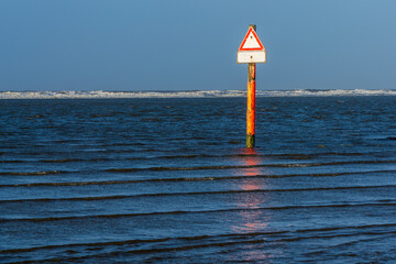North Sea beach near Sankt Peter-Ording in Germany