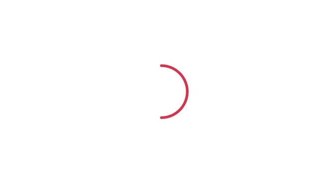 Red cancel mark icon on white background. Motion graphics animation.