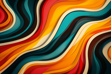 Retro Colorful Waves Backgrounds