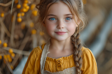 Sweet little girl outdoors