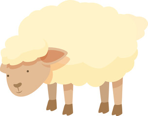 Cute mammal icon cartoon vector. Lamb animal. Farm cute character