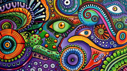 Naklejka premium total chaos, vibrant colours