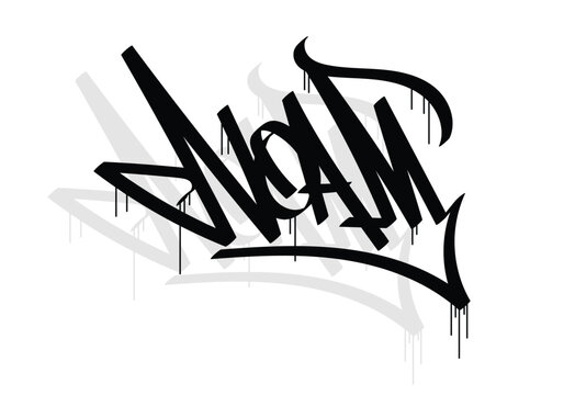 NOAM bible name graffiti tag style