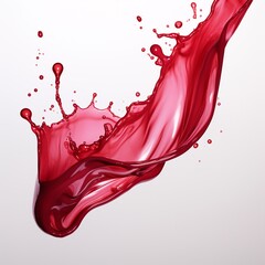 a liquid splashing in a white background
