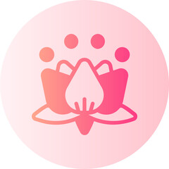 meditation gradient icon