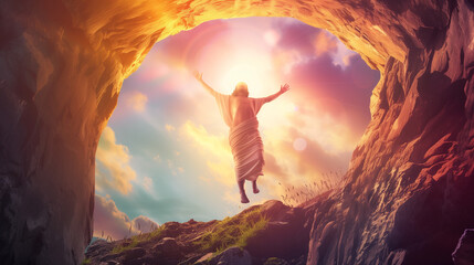 Resurrection of Jesus Christ Easter Sunday Miracle Divine Light Spiritual Triumph