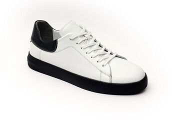 Comfortable sneakers for men on a white background.