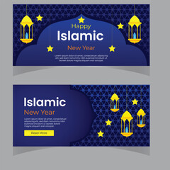 Obraz na płótnie Canvas Set social media post template in Green and brown islamic background design. Iftar mean is breakfasting and marhaban mean is welcome. social media template with islamic background design