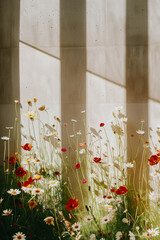 Fototapeta premium Floral Dance on Urban Canvas