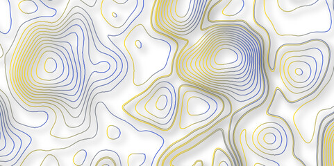 Abstract white background with gradient color Topographic line map and shadows . Contour elevation topographic and textured Background Modern design White background with topographic wavy pattern.