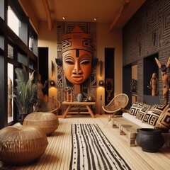 African style living room