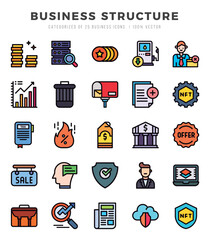Business Structure icons set for website and mobile site and apps.