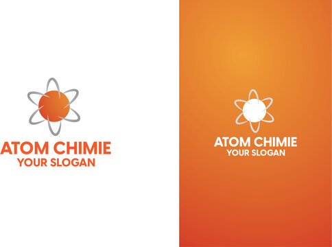 logo atom design inspiration, vector illustration