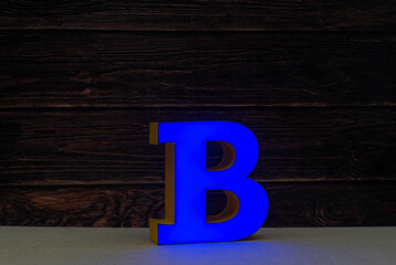 The light letter B is part of an advertising sign. © Sergio62