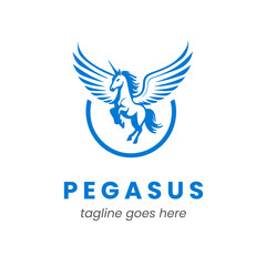 Pegasus logo design template