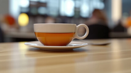 Fototapeta premium Cup of coffee or tea on the table in the office