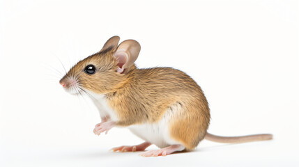 Side view of wood mouse (Apodemus).