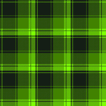 Plaid (tartan) seamless pattern. Olive, dark and neon green color scheme. Scottish, lumberjack and hipster fashion style.