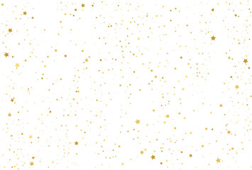 Holiday confetti golden stars decoration