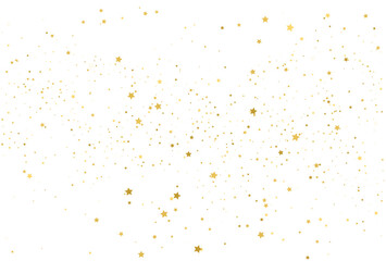 Holiday confetti golden stars decoration