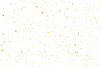 Holiday confetti golden stars decoration