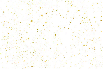 Holiday confetti golden stars decoration