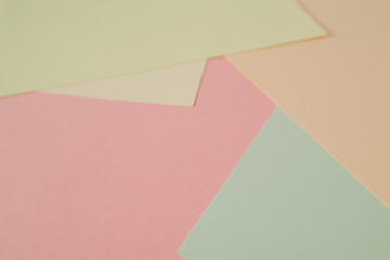 Abstract geometric colored paper background. Delicate pastel colors. Decoration texture wallpaper...